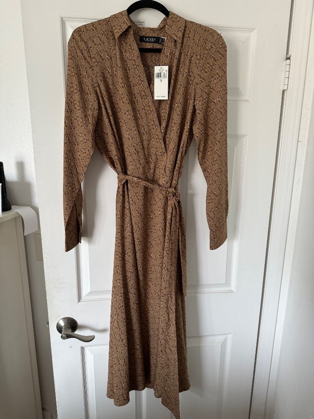 Ralph Lauren Printed Rowella Long Sleeve Day Dress . NWT - Picture 6 of 8